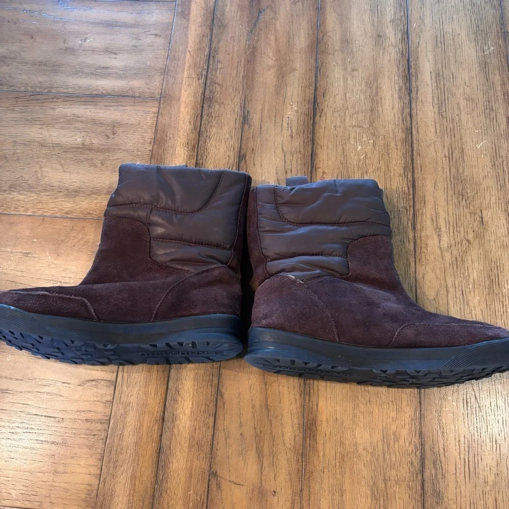 Land’s End Women’s Commuter Brown Suede Winter Boots, size 7.5,Snow Cold Weather